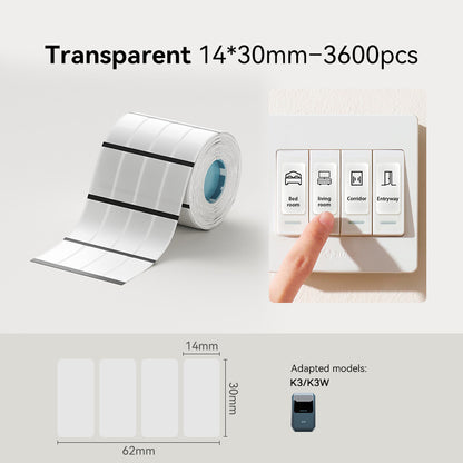 NIIMBOT K3 Label Sticker, Waterproof Thermal Paper Desktop Printer Refill Air Waybill Price Tag Roll