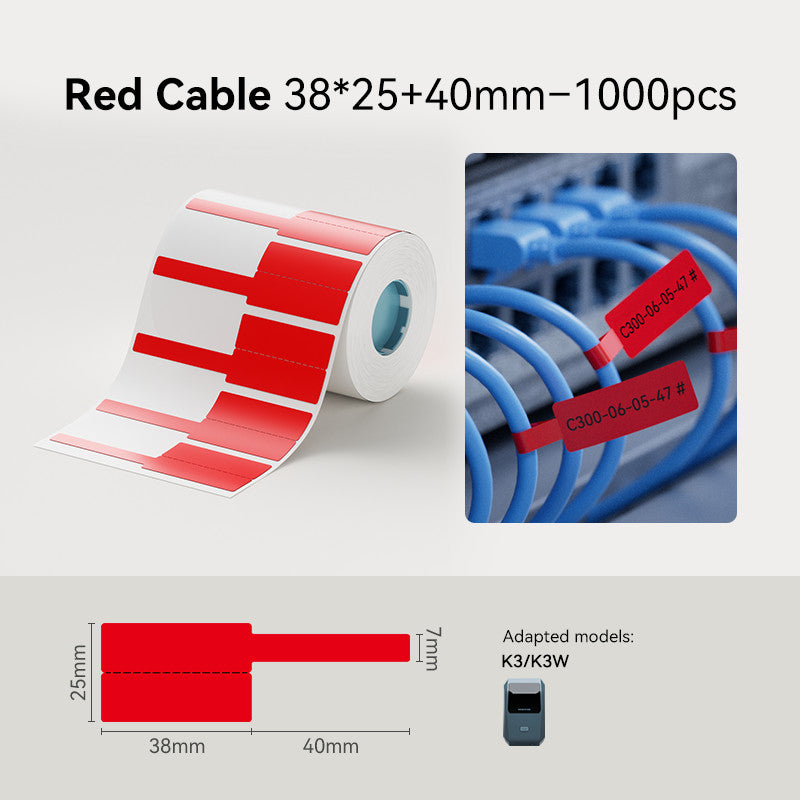 NIIMBOT K3 Label Sticker, Waterproof Thermal Paper Desktop Printer Refill Air Waybill Price Tag Roll