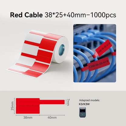 NIIMBOT K3 Label Sticker, Waterproof Thermal Paper Desktop Printer Refill Air Waybill Price Tag Roll