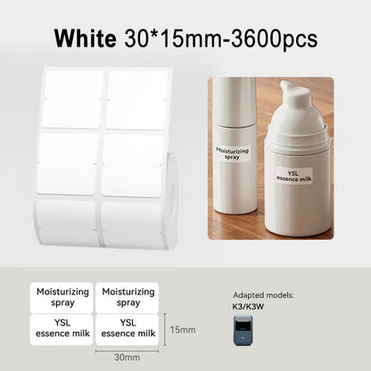 NIIMBOT K3 Label Sticker, Waterproof Thermal Paper Desktop Printer Refill Air Waybill Price Tag Roll