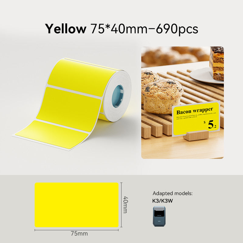 NIIMBOT K3 Label Sticker, Waterproof Thermal Paper Desktop Printer Refill Air Waybill Price Tag Roll