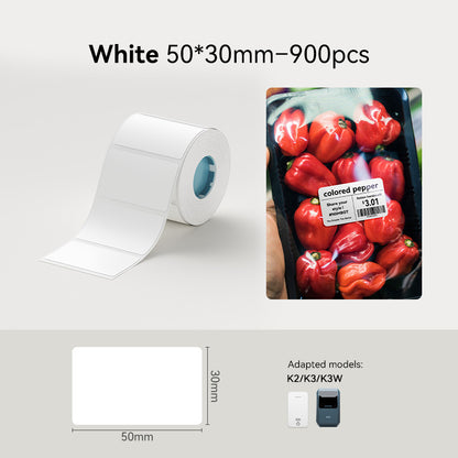 NIIMBOT K3 Label Sticker, Waterproof Thermal Paper Desktop Printer Refill Air Waybill Price Tag Roll