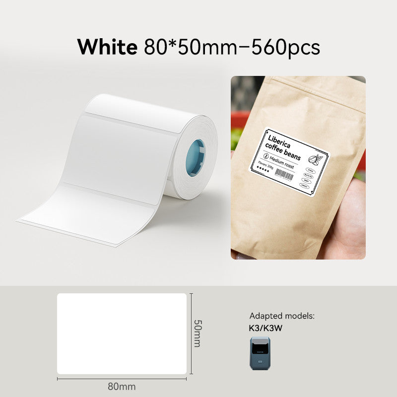 NIIMBOT K3 Label Sticker, Waterproof Thermal Paper Desktop Printer Refill Air Waybill Price Tag Roll