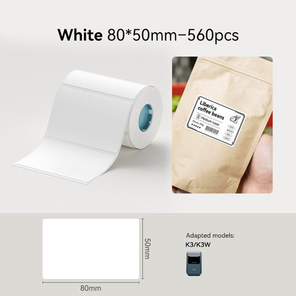 NIIMBOT K3 Label Sticker, Waterproof Thermal Paper Desktop Printer Refill Air Waybill Price Tag Roll