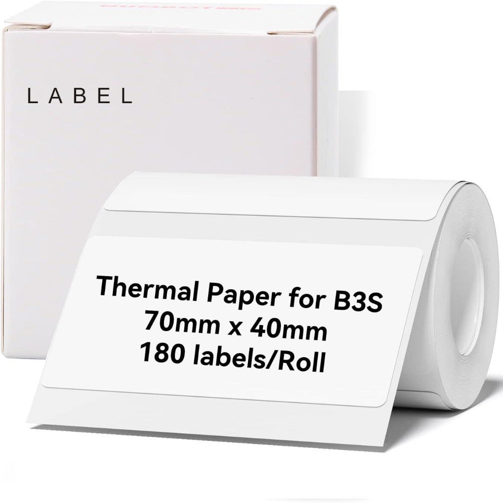 NIIMBOT B4 Label Sticker 50mm to 110mm, Waterproof Thermal Refill Airway Bill Paper Price Tag Roll