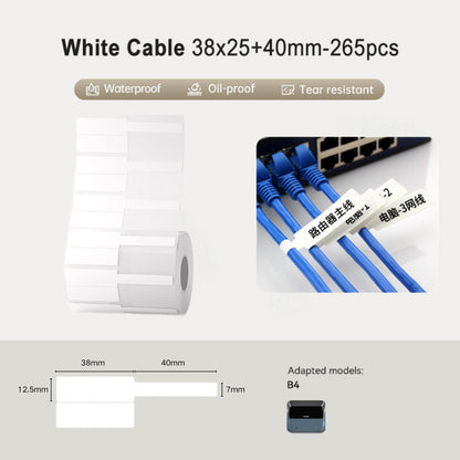 NIIMBOT B4 Label Sticker 50mm to 110mm, Waterproof Thermal Refill Airway Bill Paper Price Tag Roll