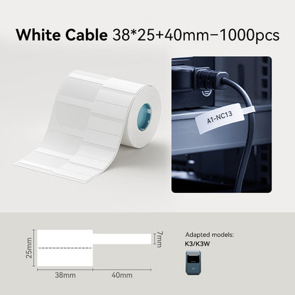 NIIMBOT K3 Label Sticker, Waterproof Thermal Paper Desktop Printer Refill Air Waybill Price Tag Roll