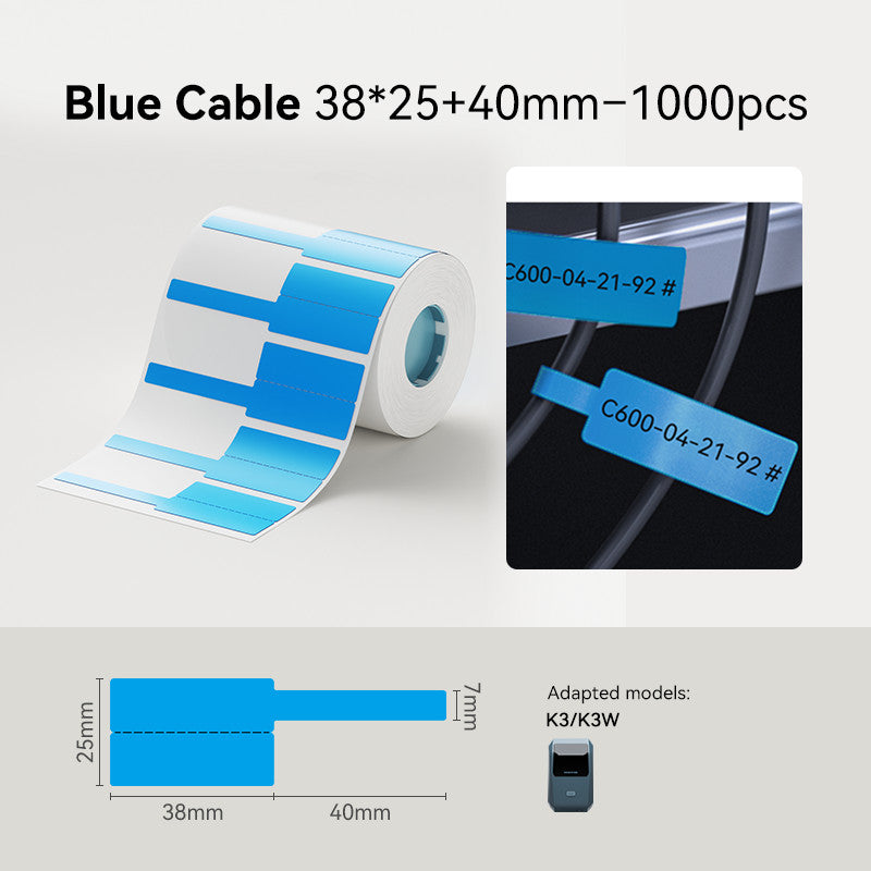 NIIMBOT K3 Label Sticker, Waterproof Thermal Paper Desktop Printer Refill Air Waybill Price Tag Roll