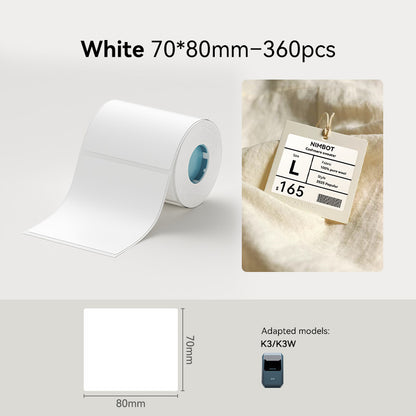 NIIMBOT K3 Label Sticker, Waterproof Thermal Paper Desktop Printer Refill Air Waybill Price Tag Roll