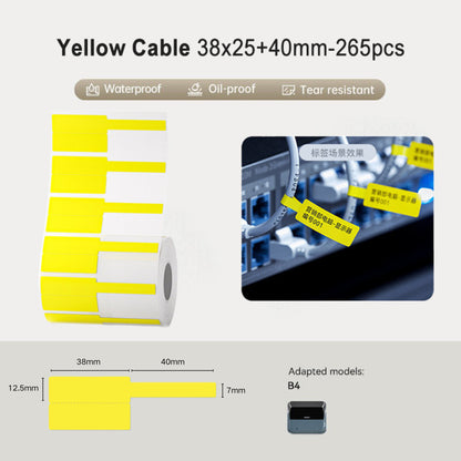 NIIMBOT B4 Label Sticker 50mm to 110mm, Waterproof Thermal Refill Airway Bill Paper Price Tag Roll