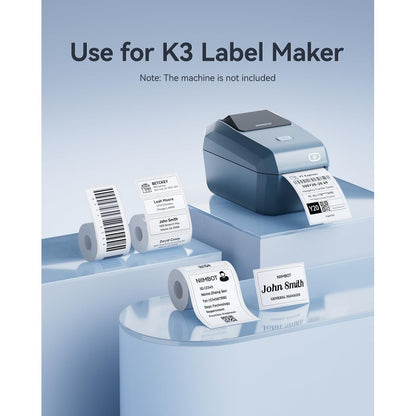 NIIMBOT K3 Label Sticker, Waterproof Thermal Paper Desktop Printer Refill Air Waybill Price Tag Roll