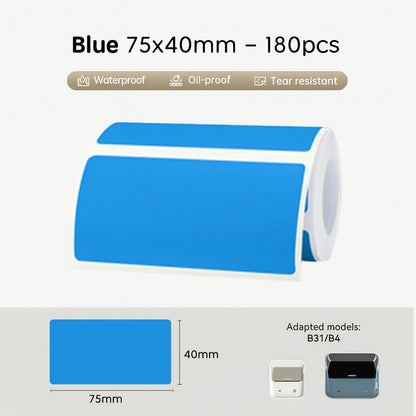 NIIMBOT B4 Label Sticker 50mm to 110mm, Waterproof Thermal Refill Airway Bill Paper Price Tag Roll