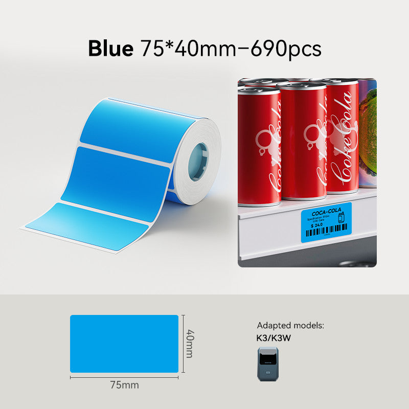 NIIMBOT K3 Label Sticker, Waterproof Thermal Paper Desktop Printer Refill Air Waybill Price Tag Roll