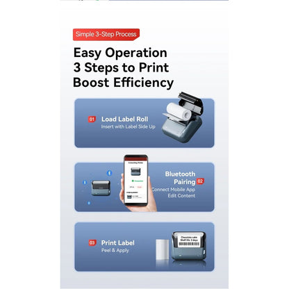 NIIMBOT B4 Label Sticker 50mm to 110mm, Waterproof Thermal Refill Airway Bill Paper Price Tag Roll