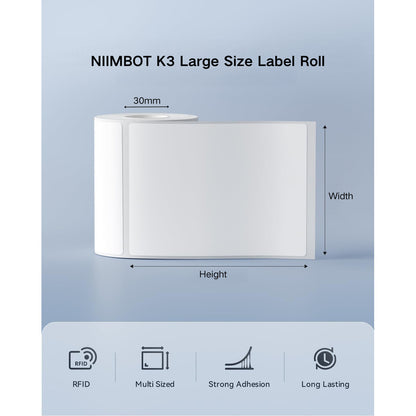 NIIMBOT K3 Label Sticker, Waterproof Thermal Paper Desktop Printer Refill Air Waybill Price Tag Roll