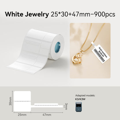 NIIMBOT K3 Label Sticker, Waterproof Thermal Paper Desktop Printer Refill Air Waybill Price Tag Roll