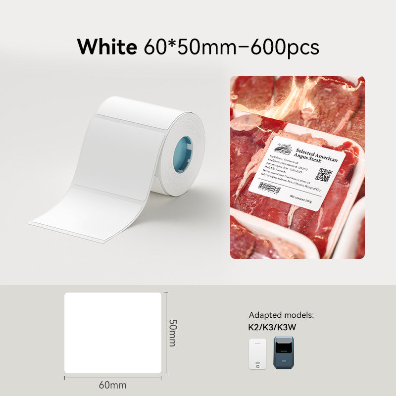 NIIMBOT K3 Label Sticker, Waterproof Thermal Paper Desktop Printer Refill Air Waybill Price Tag Roll