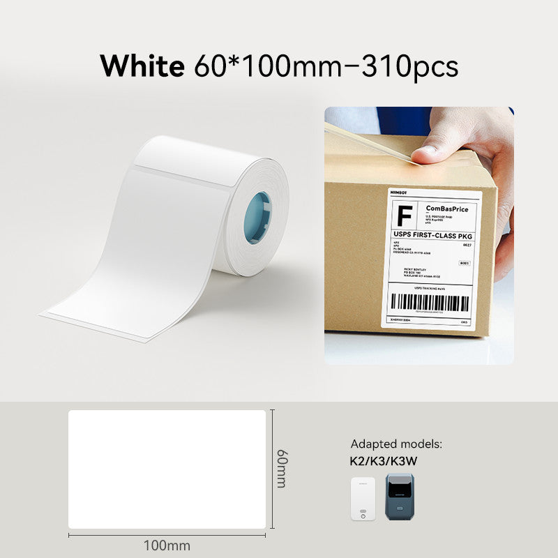 NIIMBOT K3 Label Sticker, Waterproof Thermal Paper Desktop Printer Refill Air Waybill Price Tag Roll