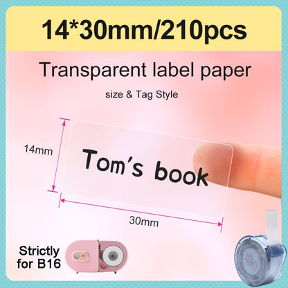 [for B16] NIIMBOT Thermal Label Stickers with Self-Adhesive for B16 Only, Niimbot B16 Label Paper Sticker