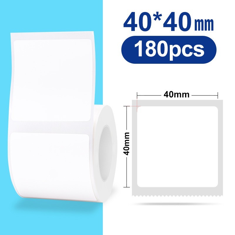 [for B21 B1 B31 B3S] [White Series] NIIMBOT White Label Sticker, Waterproof Refill Thermal Label Paper