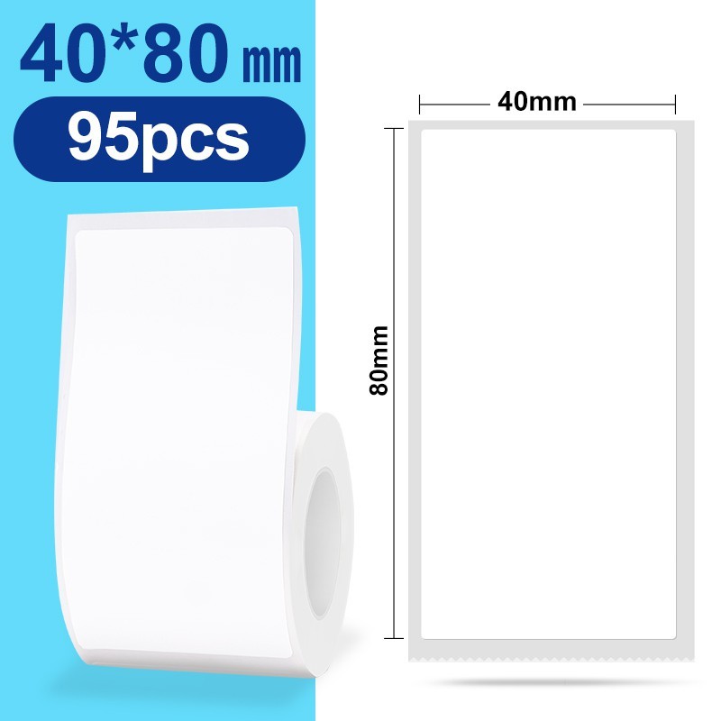 [for B21 B1 B31 B3S] [White Series] NIIMBOT White Label Sticker, Waterproof Refill Thermal Label Paper