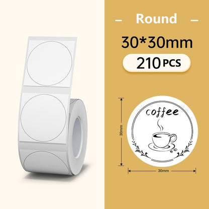 [for B21 B1 B31 B3S] [White Series] NIIMBOT White Label Sticker, Waterproof Refill Thermal Label Paper