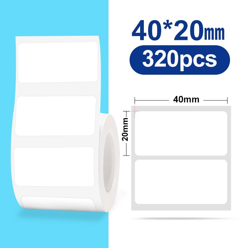 [for B21 B1 B31 B3S] [White Series] NIIMBOT White Label Sticker, Waterproof Refill Thermal Label Paper