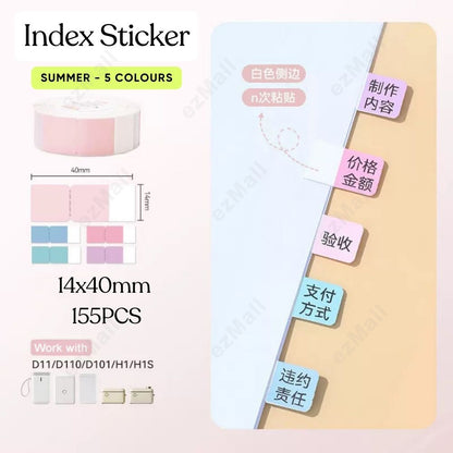 [for D101] [Index Series] NIIMBOT Index Thermal Label Sticker for D101 Only Label Paper Bookmark for Books