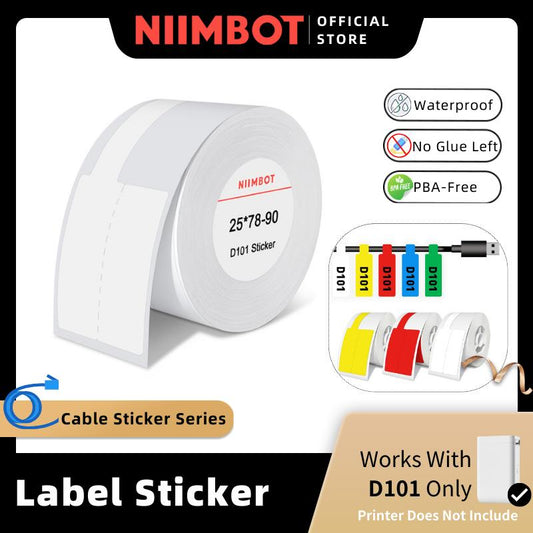 [for D101] [Cable Sticker Series] NIIMBOT Thermal Label Sticker for D101 Label Paper Price Tag Cord Line Organiser