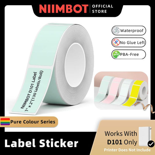 [for D101] [Pure Colour Series] NIIMBOT Solid Colour Thermal Label Sticker for D101 Label Paper Price Tag