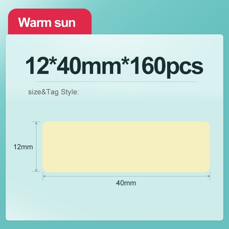 [for D101] [Pure Colour Series] NIIMBOT Solid Colour Thermal Label Sticker for D101 Label Paper Price Tag