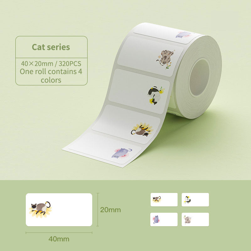 [for B21 B1 B31 B3S] [Pattern Series] NIIMBOT Label Sticker Waterproof Thermal Paper with Self-Adhesive