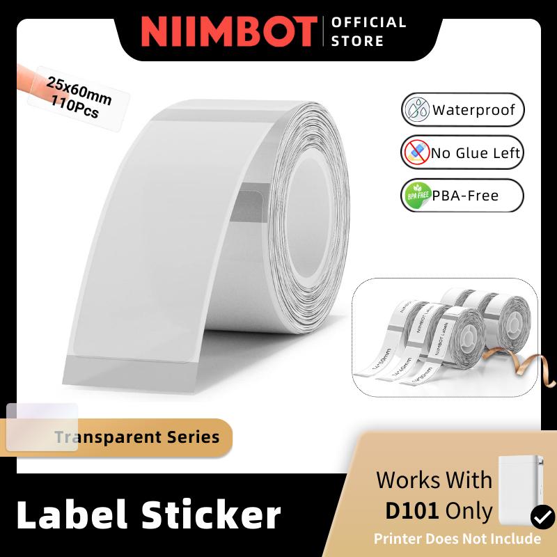 [for D101] [Transparent Series] NIIMBOT Clear Thermal Label Sticker for D101 Label Paper Price Tag