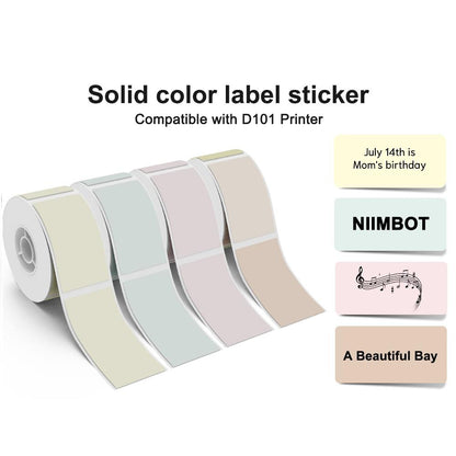 [for D101] [Pure Colour Series] NIIMBOT Solid Colour Thermal Label Sticker for D101 Label Paper Price Tag