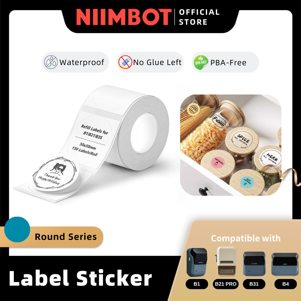 NIIMBOT Round Sticker for B1 B21 PRO B31 B4