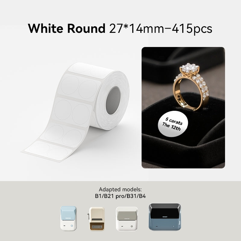 NIIMBOT Round Sticker for B1 B2 B21 B1 Pro B2 Pro B21 Pro B31 B4 K3